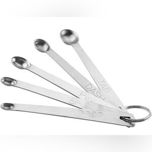 ReNext Stainless Steel Micro Measuring Spoon Set | Dash Pinch Smidgen Drop Tad